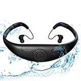 Tayogo Lettore MP3 Subacqueo Cuffie Nuoto Auricolari Piscina 8GB Disco U Rimovibile per Nuoto Sport