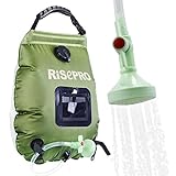 Borsa per doccia solare, Risepro®, 20 l, borsa da campeggio per doccia con acqua calda ad una...