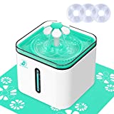 Bonve Pet Fontanella per Gatti,Fontanella per Cani con Finestra del Livello dell'Acqua e 3 Filtro ai...