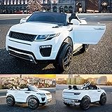 FP-TECH Auto ELETTRICA per Bambini Macchina SUV 2 POSTI 2WD 12V con Telecomando USB MP3 (Bianco)